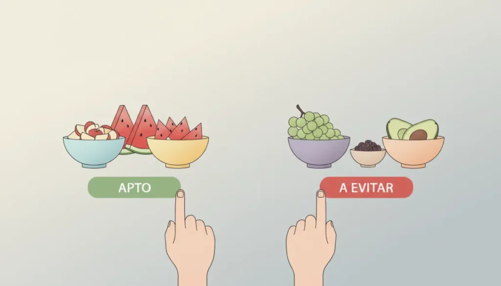 frutas permitidas y prohibidas para perros
