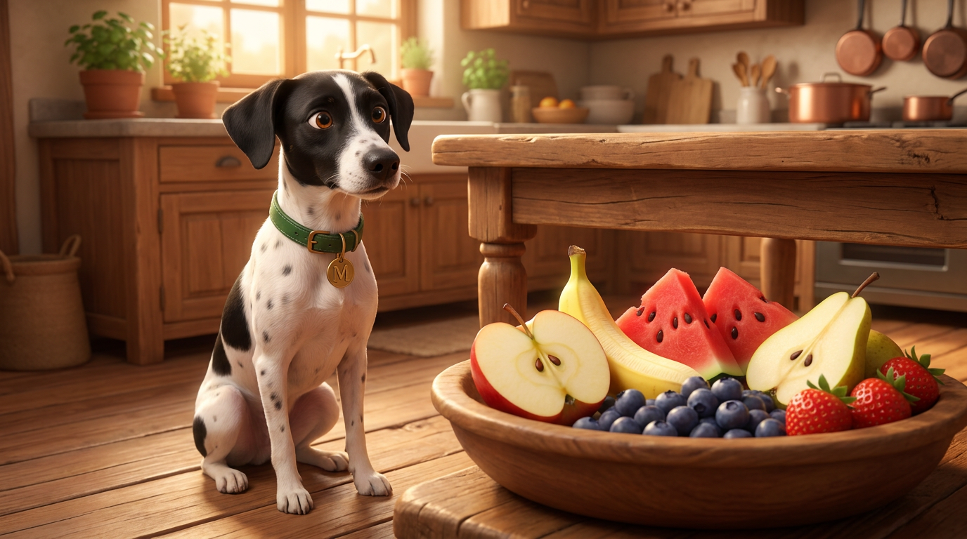 perro cn fruta